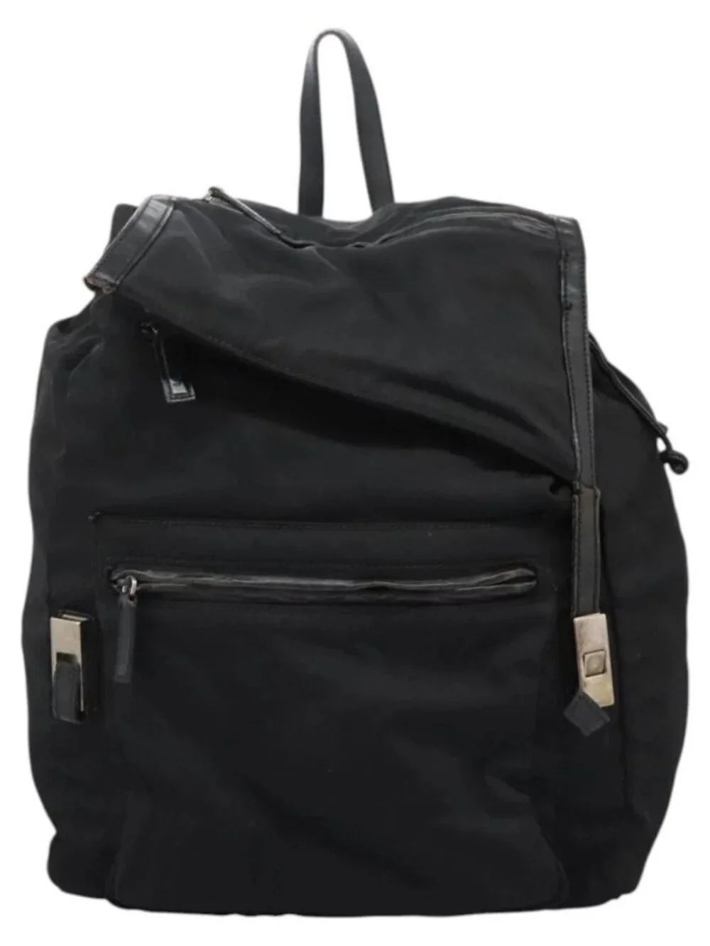 GUCCI Backpack Nylon Black Auth 117288